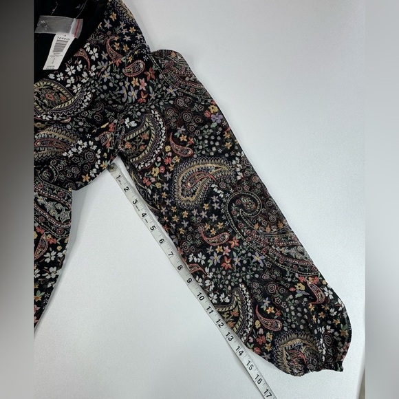 NWT Torrid Black Chiffon Floral Paisley Lined Mini Dress Size L 12 - Picture 6 of 12